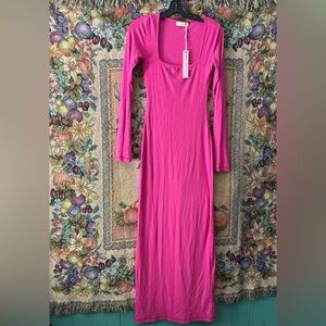Pink floor length dress